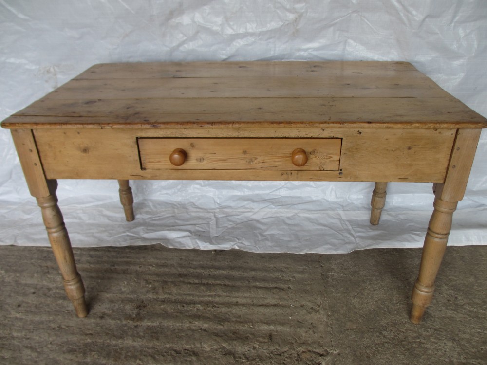 Victorian Pine plank top kitchen dining table