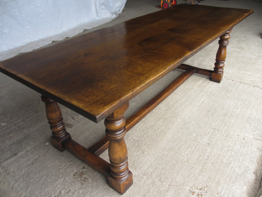 Superb solid Oak Refectory dining table
