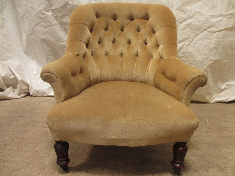 Victorian button upholstered tub armchair