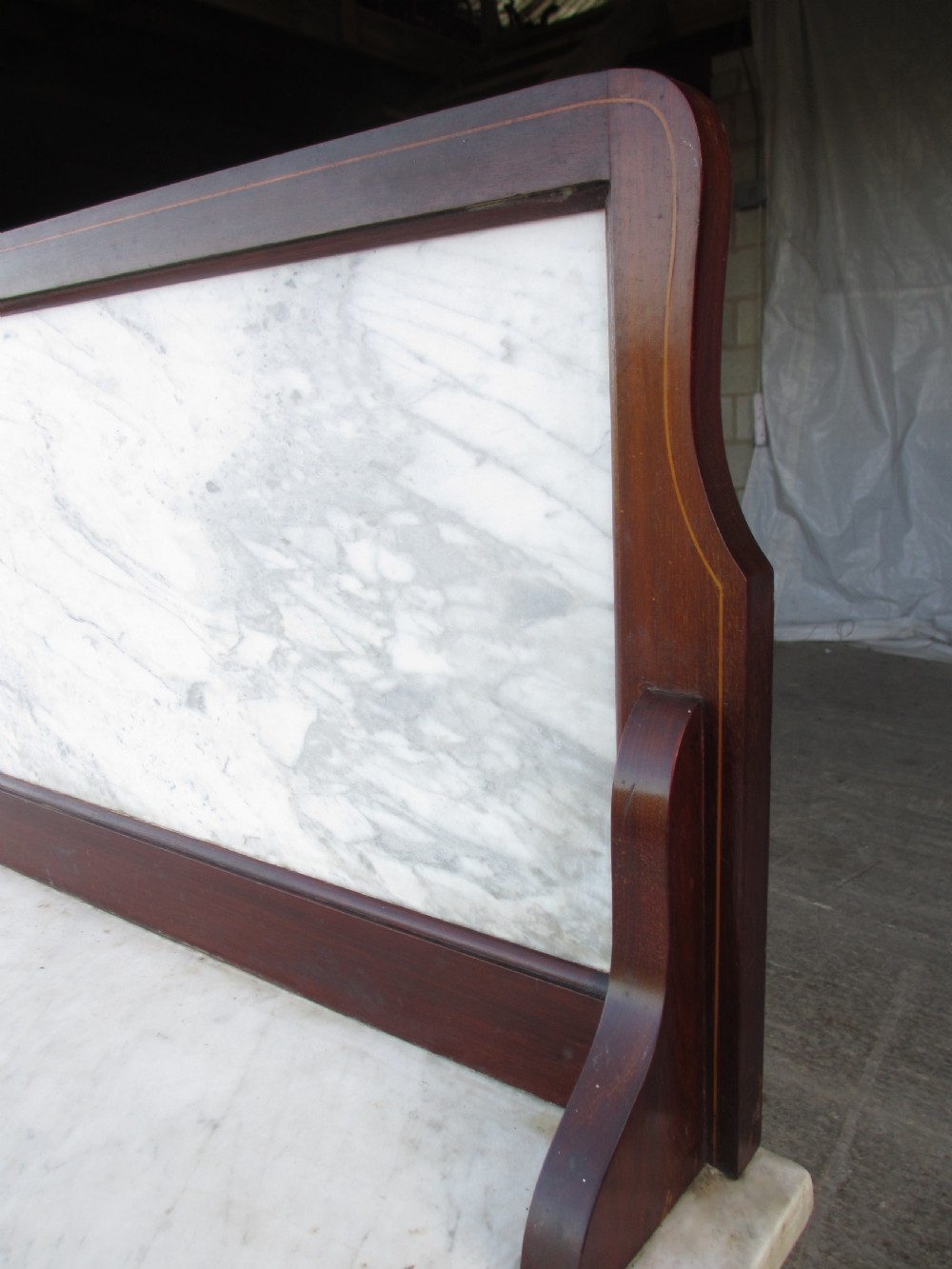 Edwardian Mahogany and Marble Washstand Cabinet  View IV