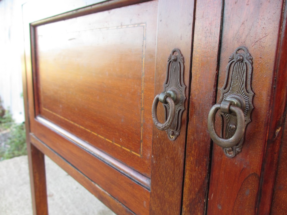 Edwardian Mahogany and Marble Washstand Cabinet  View V