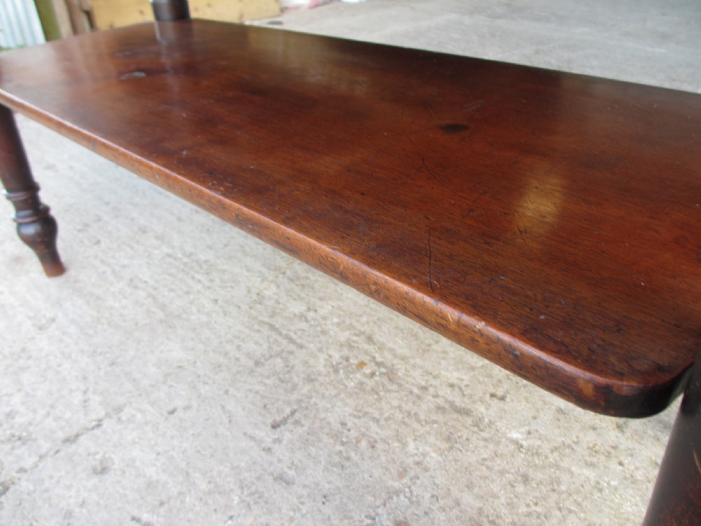 Unusual Victorian Mahogany Pull-out Side Console Buffet Side Table With Under Tier and Turned Legs View XI