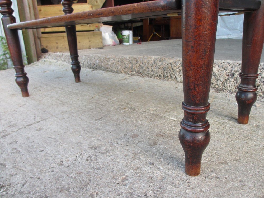 Unusual Victorian Mahogany Pull-out Side Console Buffet Side Table With Under Tier and Turned Legs View XII