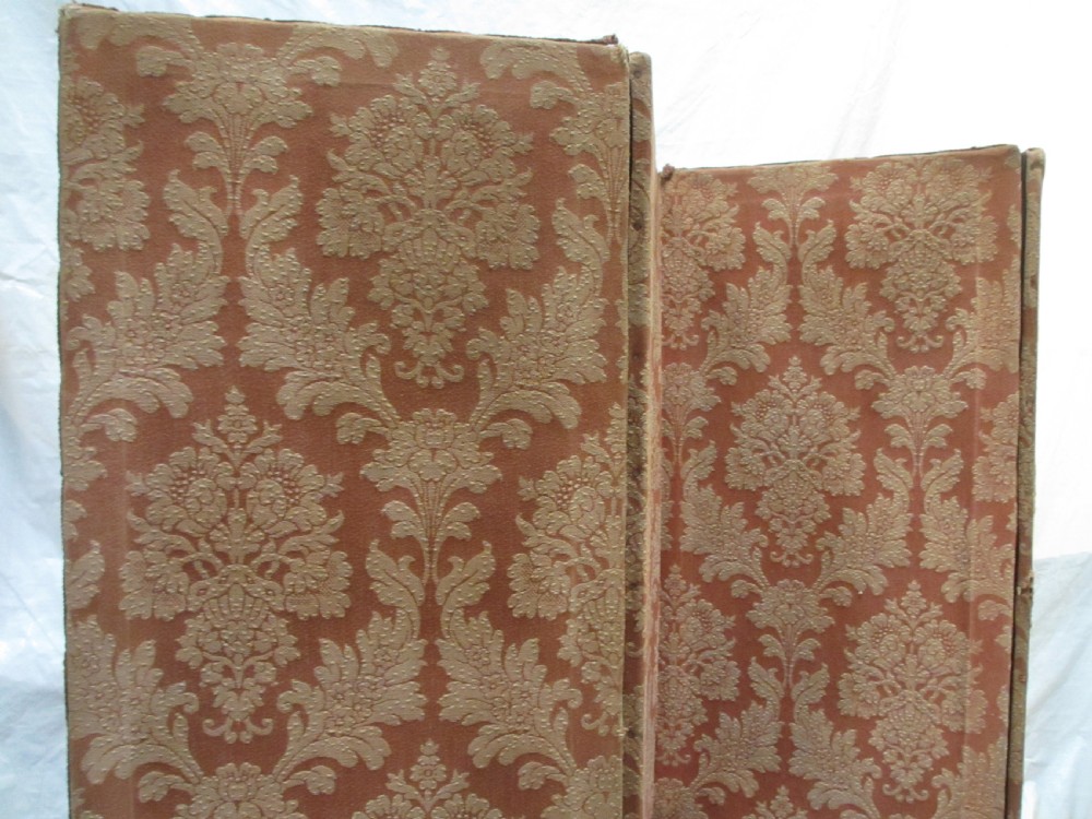 Edwardian four fold screen with floral upholstery View III