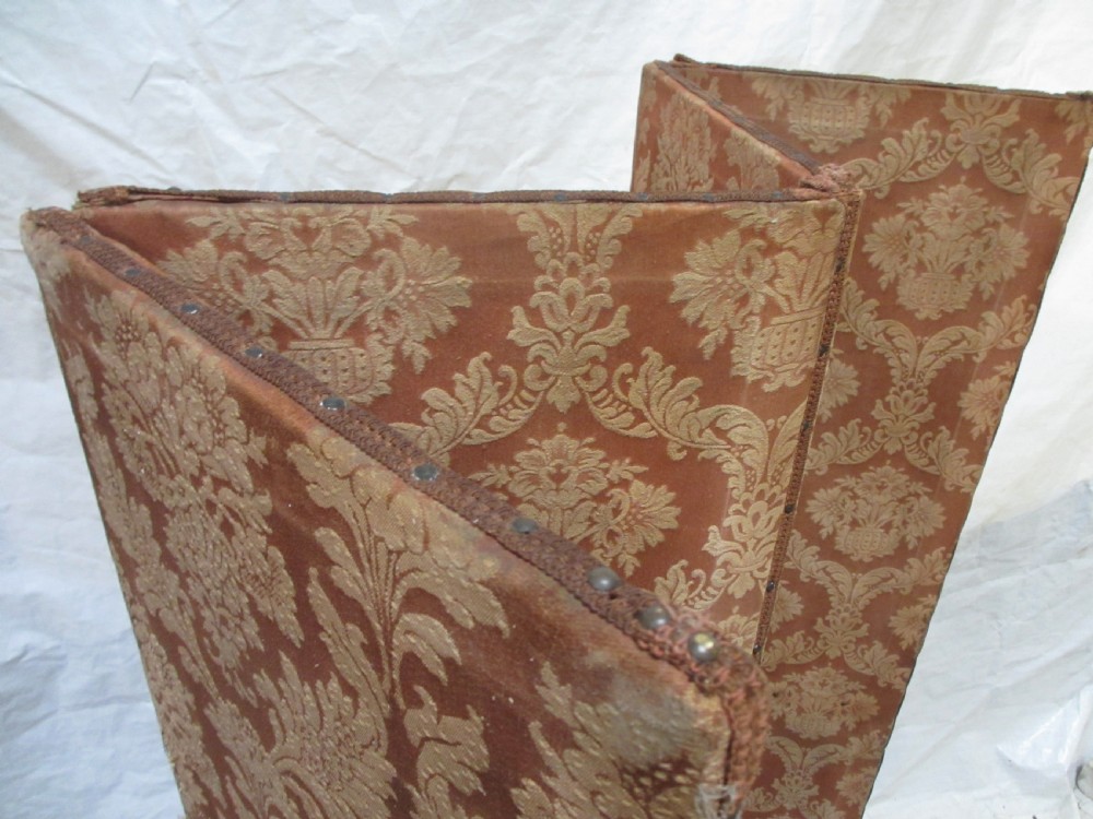 Edwardian four fold screen with floral upholstery View IX
