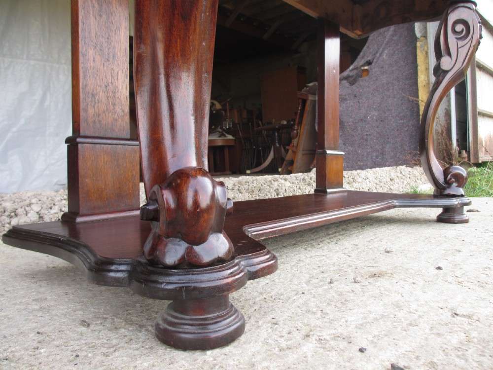 Victorian mahogany mirrored duchess dressing table with scroll supports View X