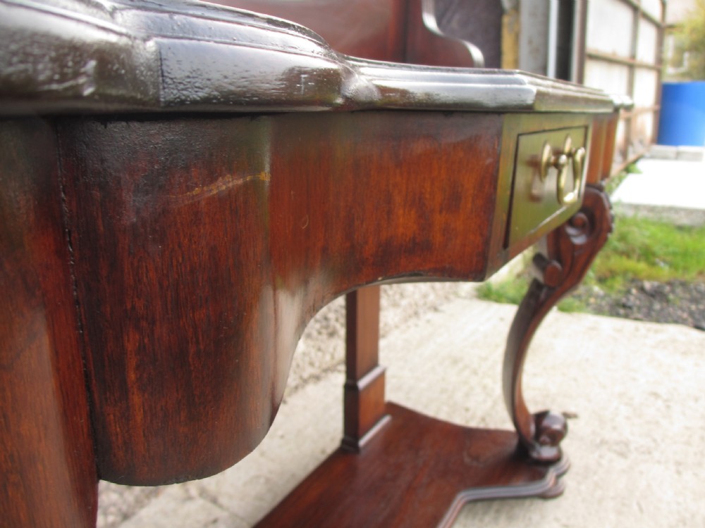 Victorian mahogany mirrored duchess dressing table with scroll supports View XV