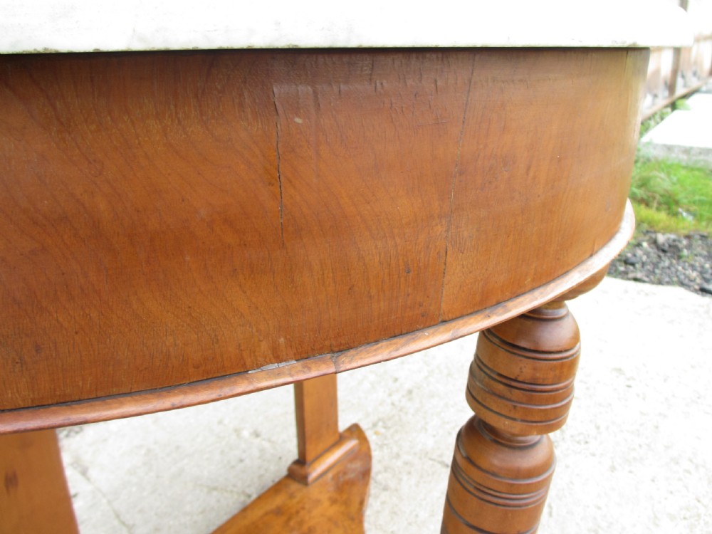 Victorian demi-lune marble topped washstand View VII