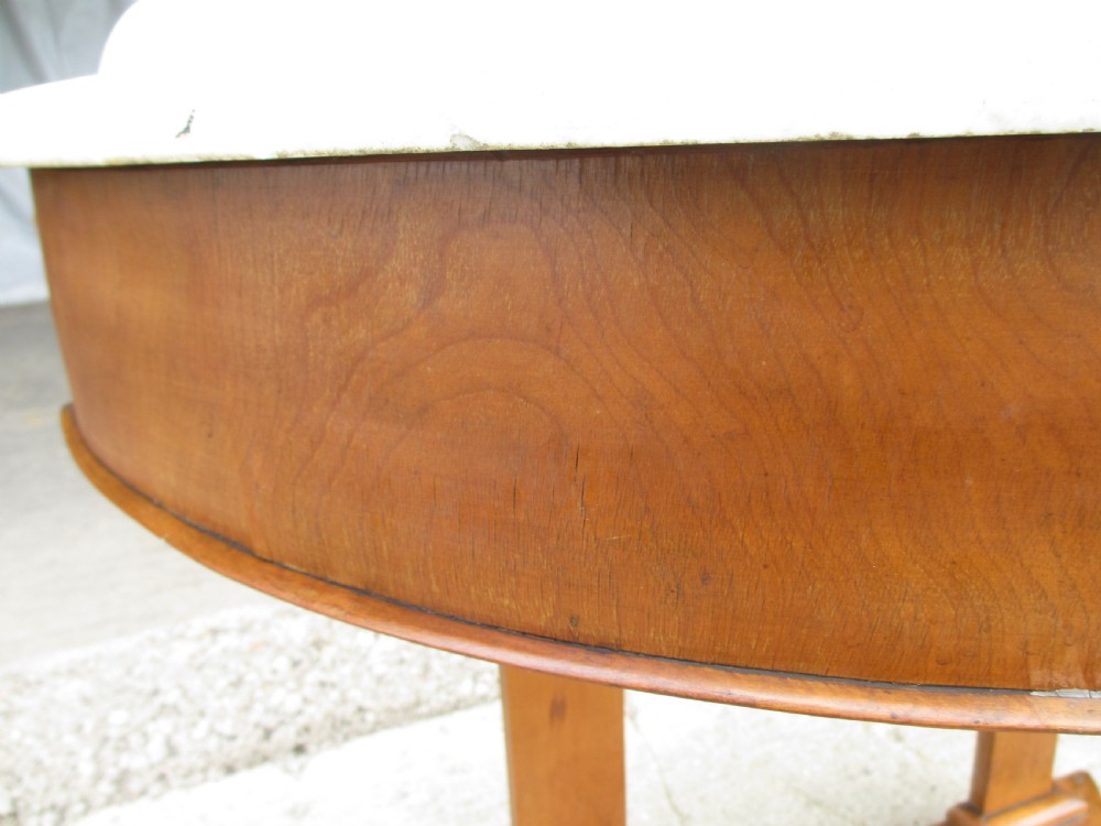 Victorian demi-lune marble topped washstand View VIII