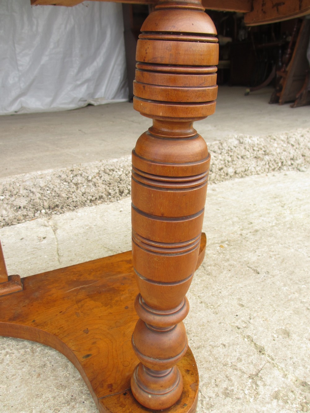 Victorian demi-lune marble topped washstand View XI