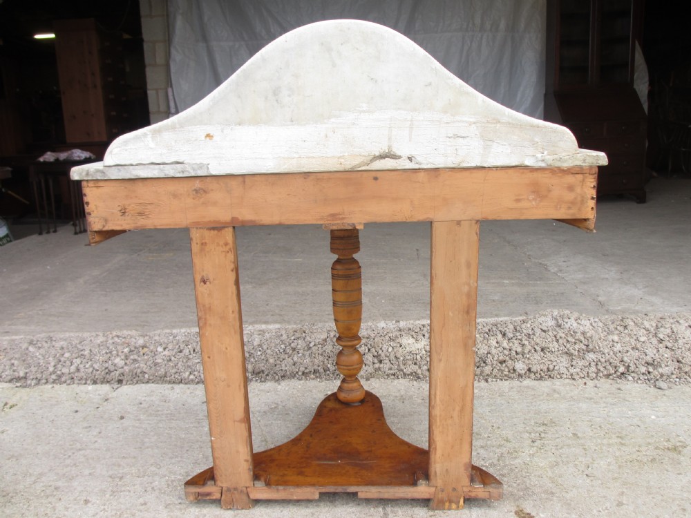Victorian demi-lune marble topped washstand View XV