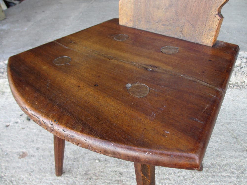 Matched pair of 19th century scandinavian birch primitive ocassional chairs View XVI