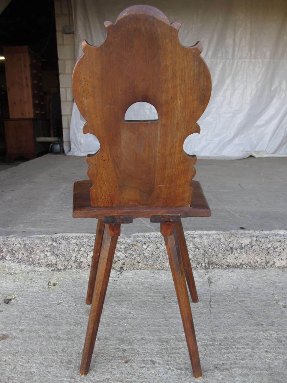 Matched pair of 19th century scandinavian birch primitive ocassional chairs View XIX