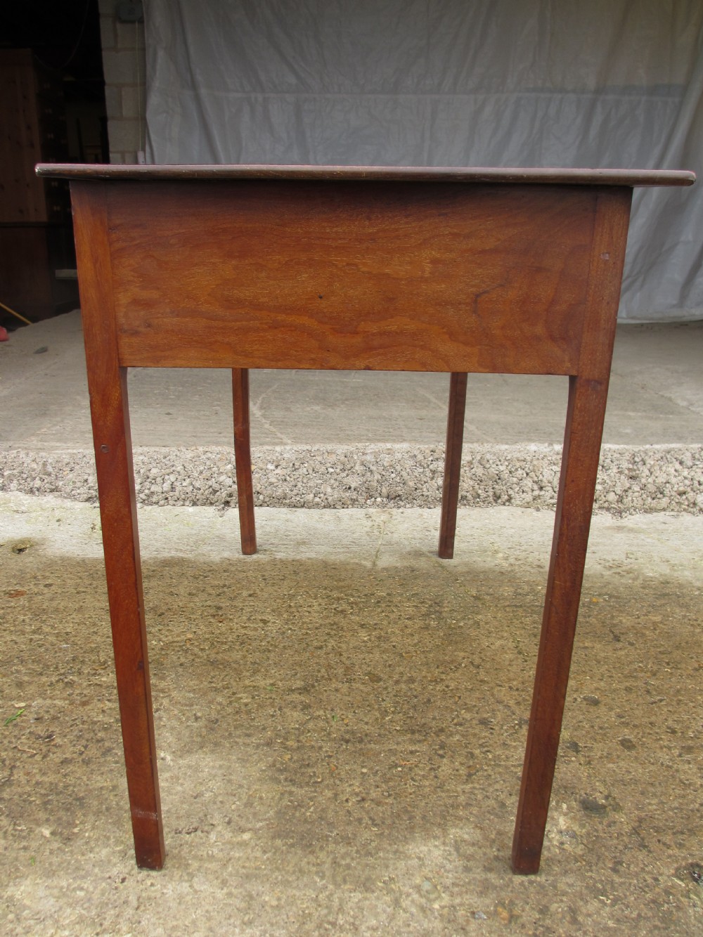 Victorian mahogany twin drawer writing desk on nicely turned supports View V