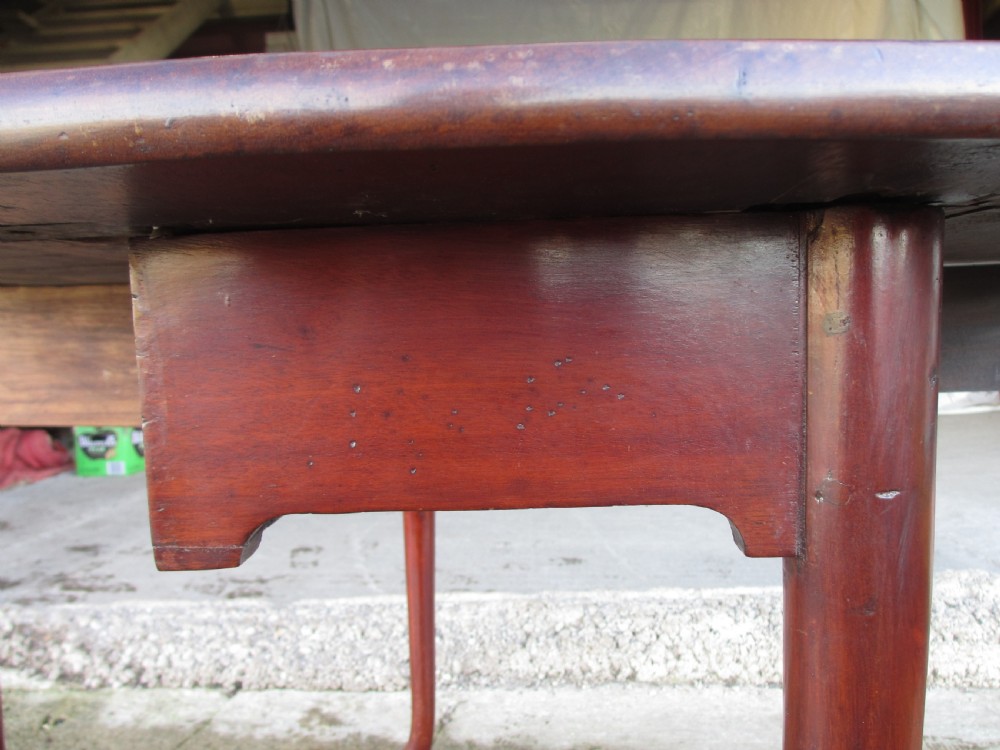 Georgian mahogany oval drop leaf gateleg dining table View III