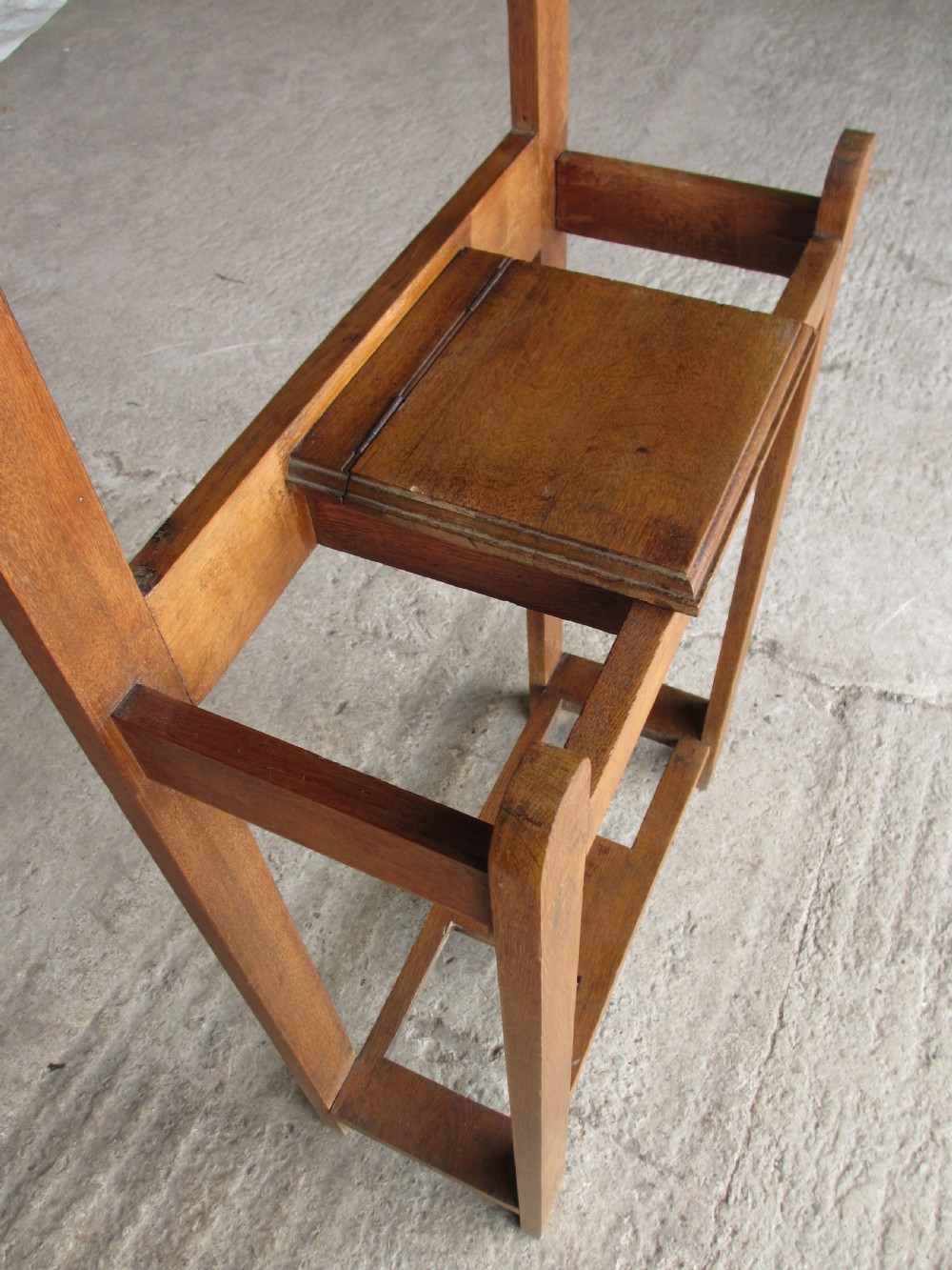 Slim Oak mirror hall stand View V