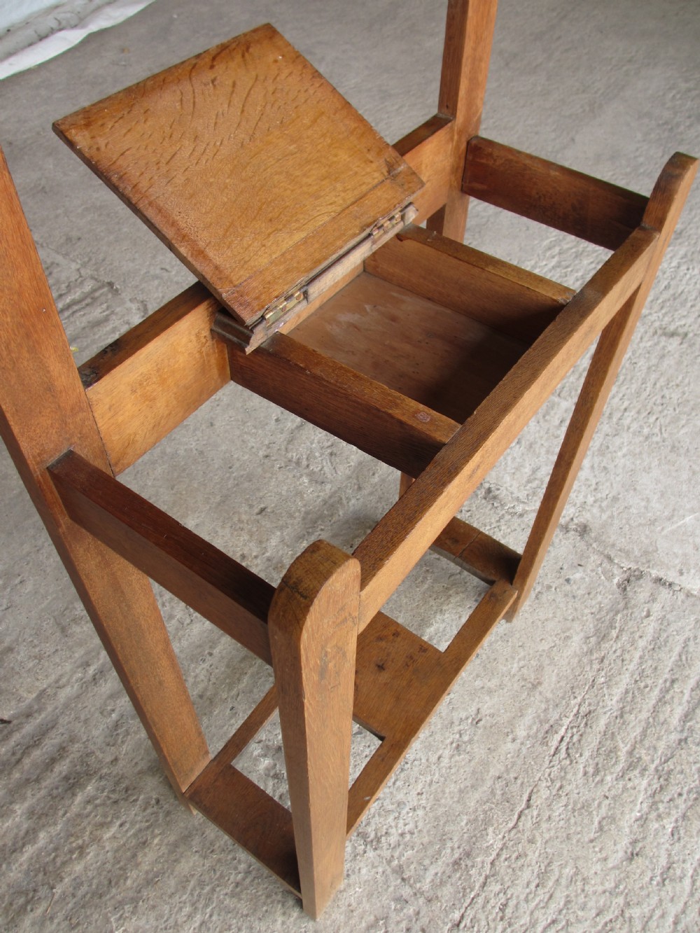 Slim Oak mirror hall stand View VI