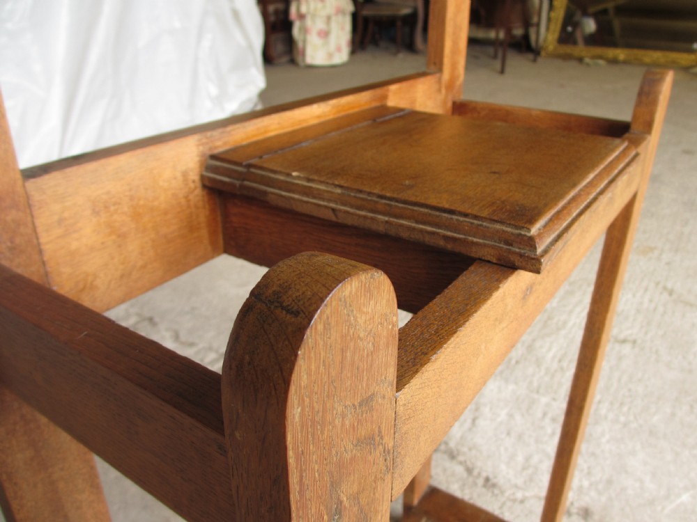 Slim Oak mirror hall stand View VIII