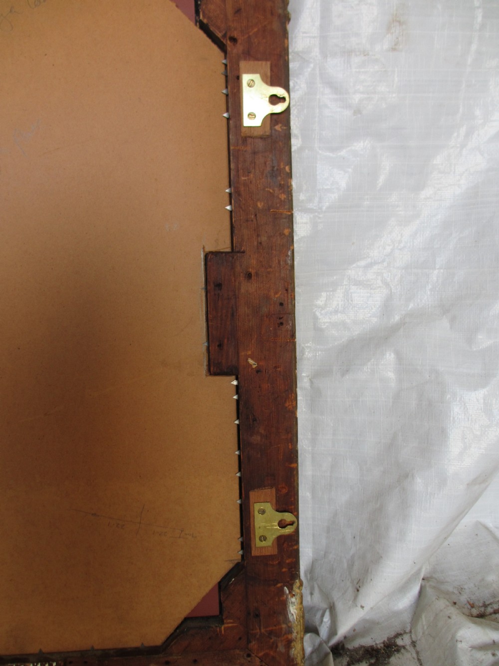 Large Victorian gilt framed rectangular wall mirror View IX