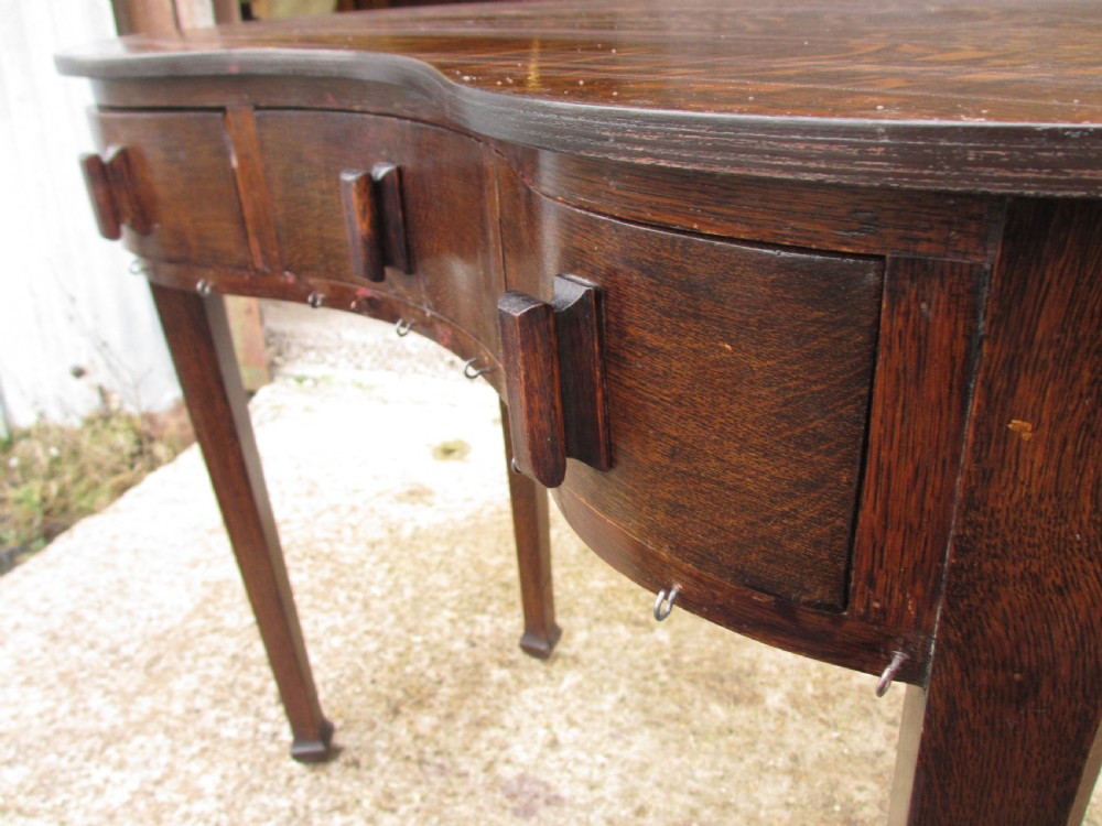 Oak kidney shaped dressing table View VI