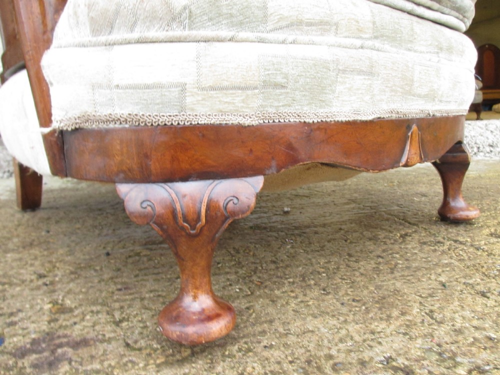 Pair of walnut art deco bergere armchairs  View VIII