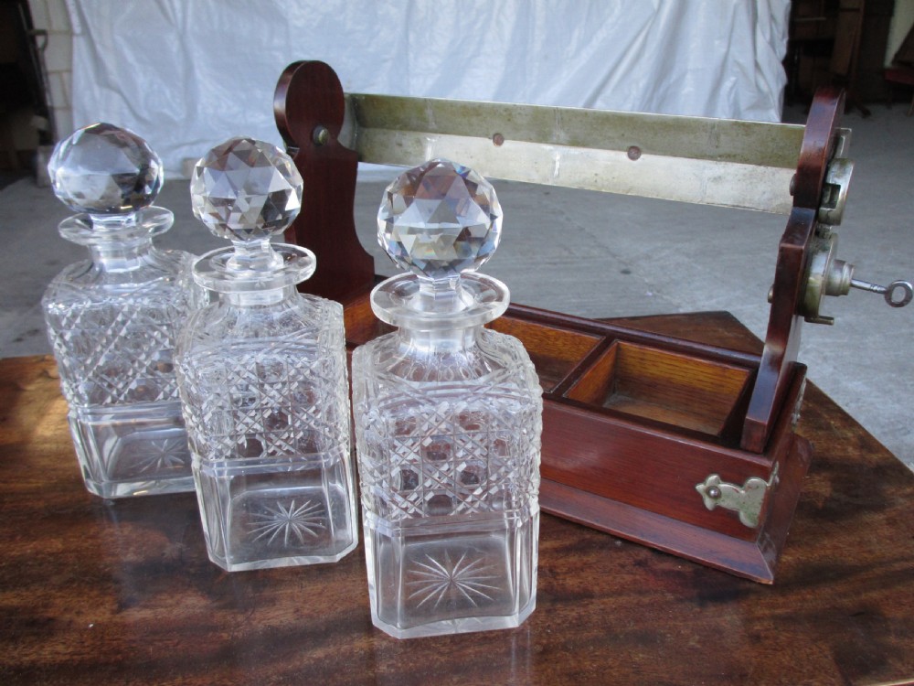 Victorian 3 bottle Tantalus View VIII