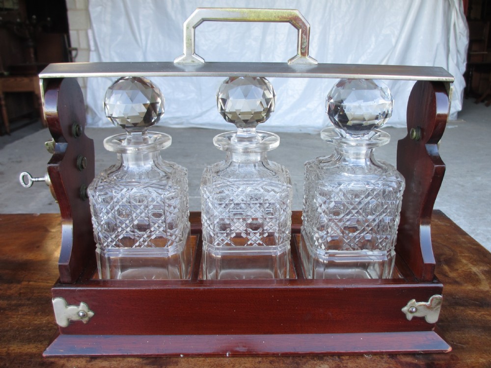 Victorian 3 bottle Tantalus View XII
