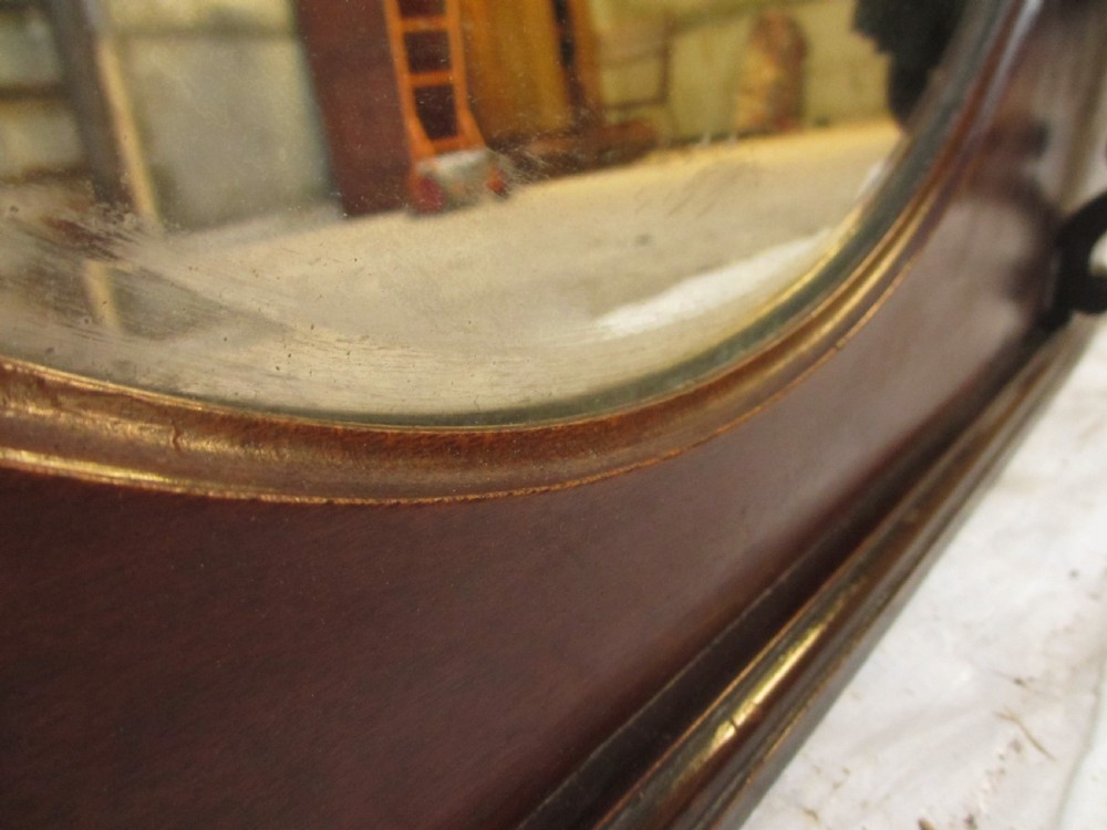 Victorian art nouveau mahogany framed gilt edged overmantle mirror View VI