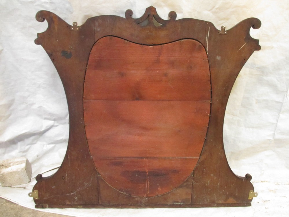 Victorian art nouveau mahogany framed gilt edged overmantle mirror View XII