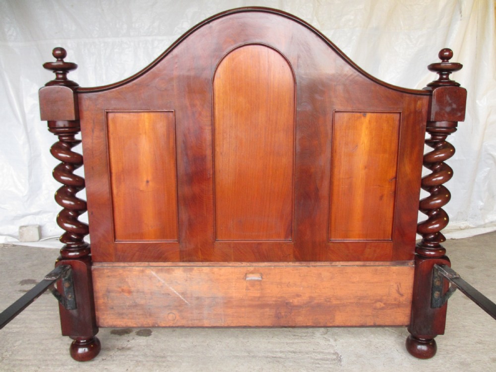 Superb Victorian quality mahogany barley twist double bed View IV