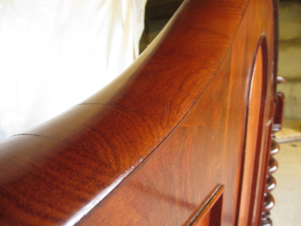 Superb Victorian quality mahogany barley twist double bed View VI
