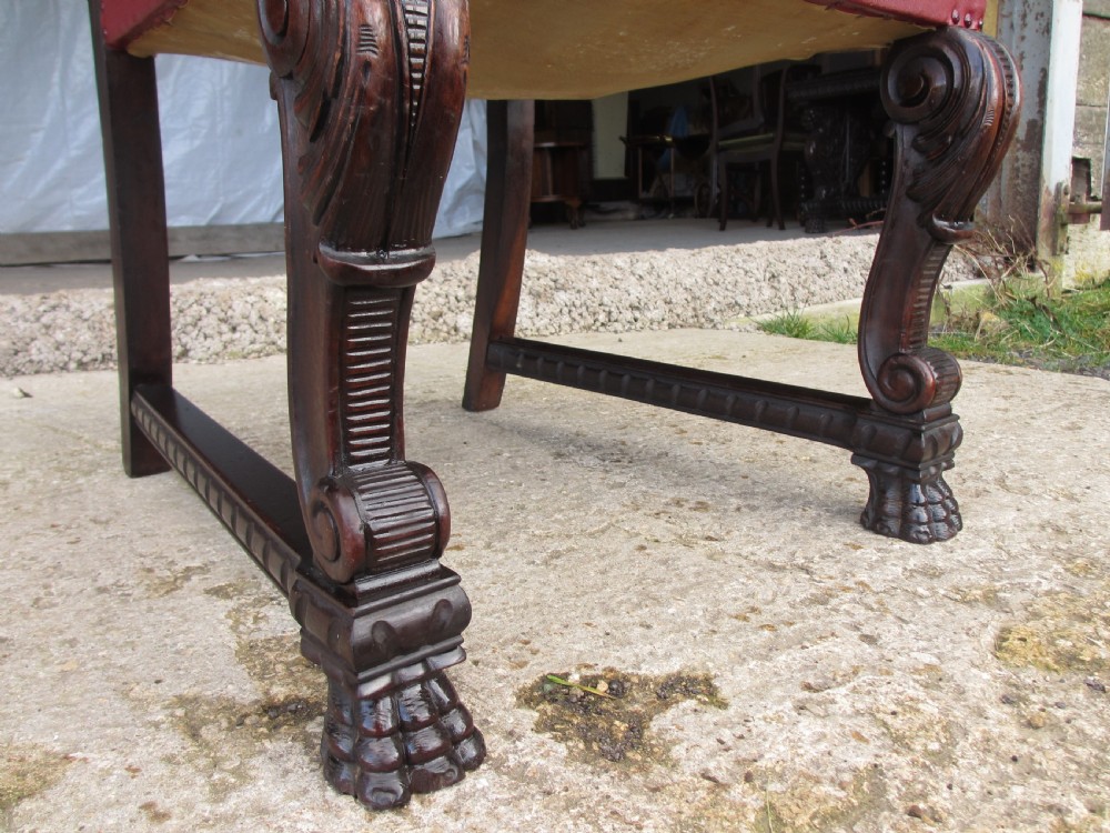 Victorian mahogany pair of carved carver armchairs View VI