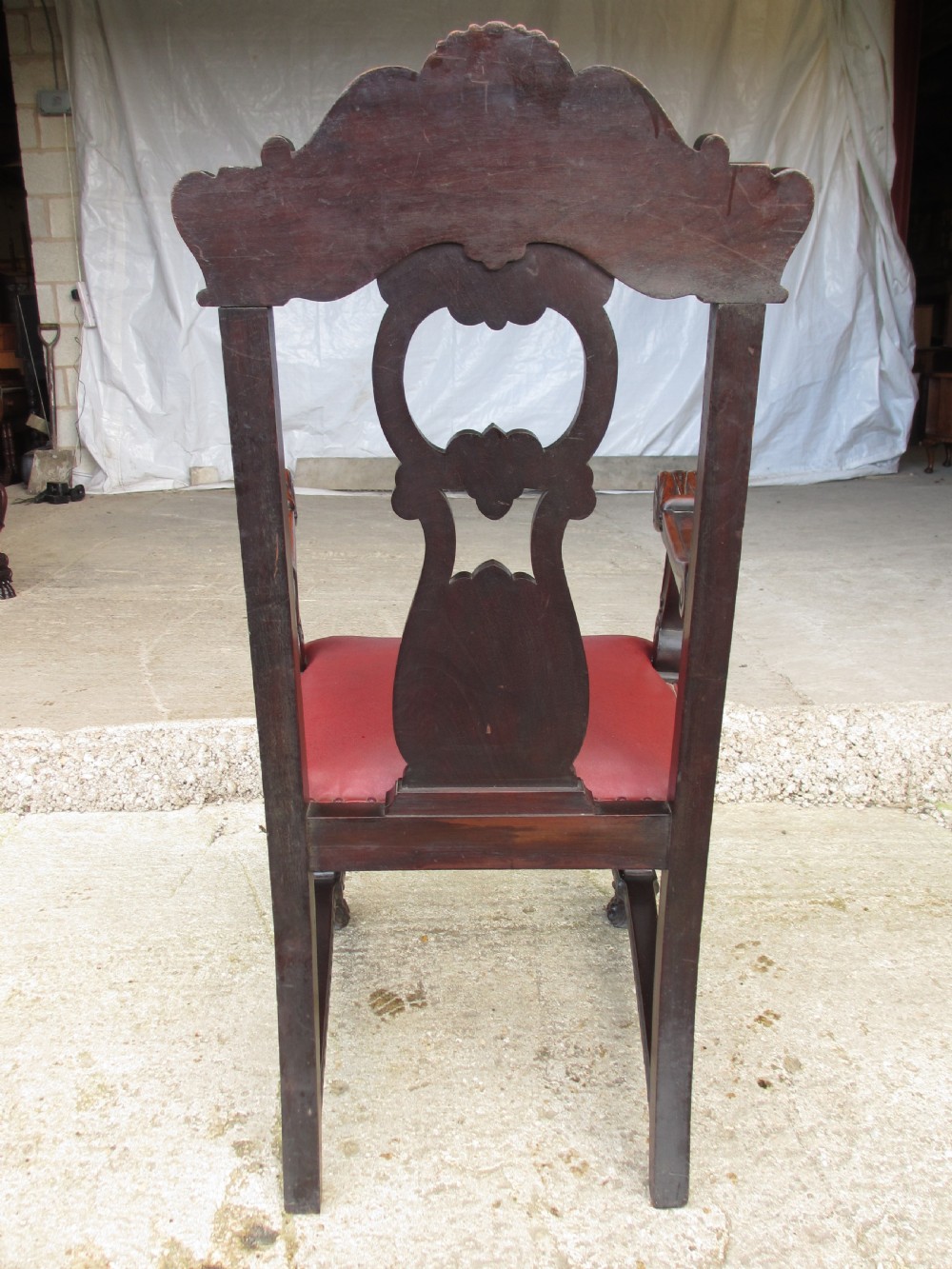 Victorian mahogany pair of carved carver armchairs View VIII