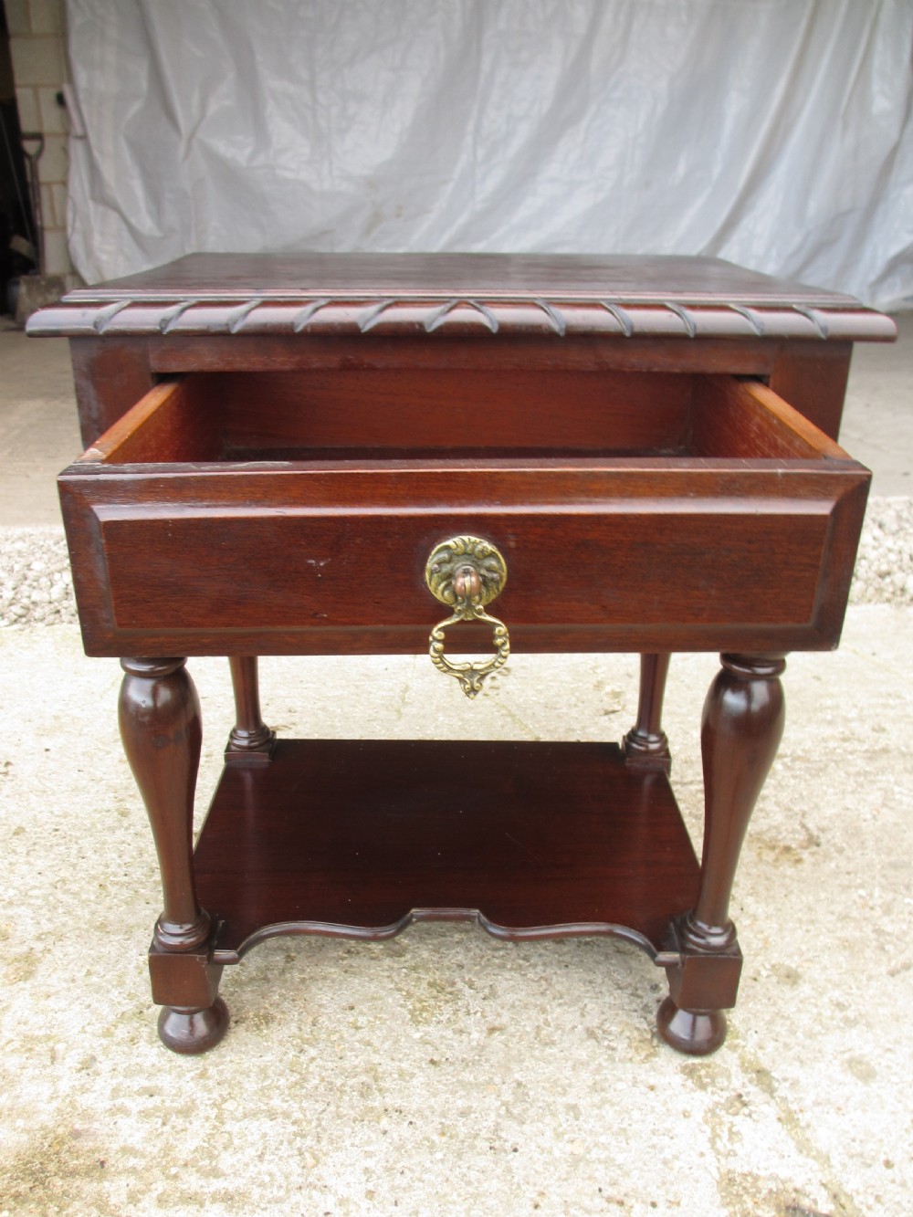 Victorian pair of mahogany bedside tables with drawer View XII