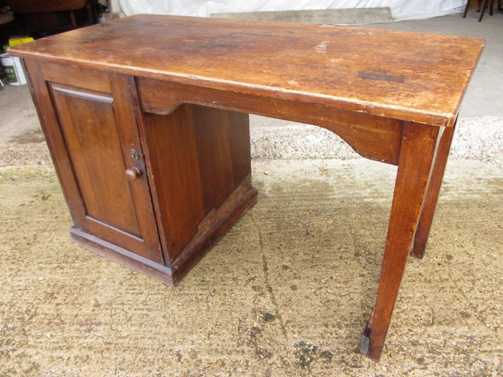 Edwardian mahogany clerks desk with shelved cupboard View VI