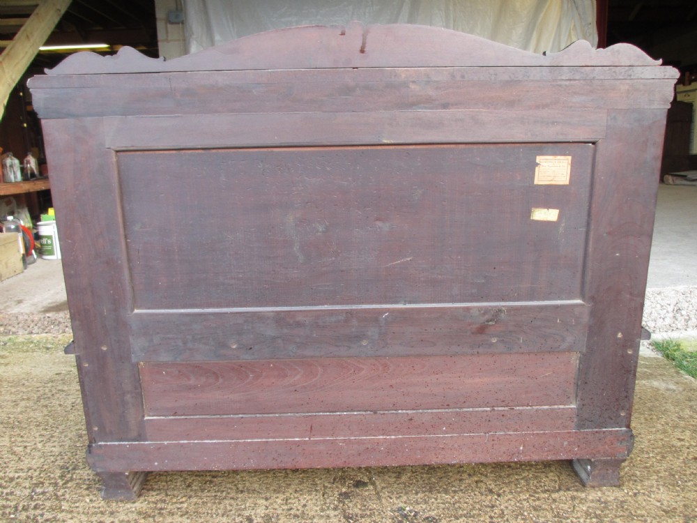 Superb Victorian Brazilian mahogany carved box settle  View XI