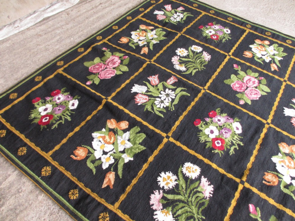 Victorian handmade floral rug  View VIII