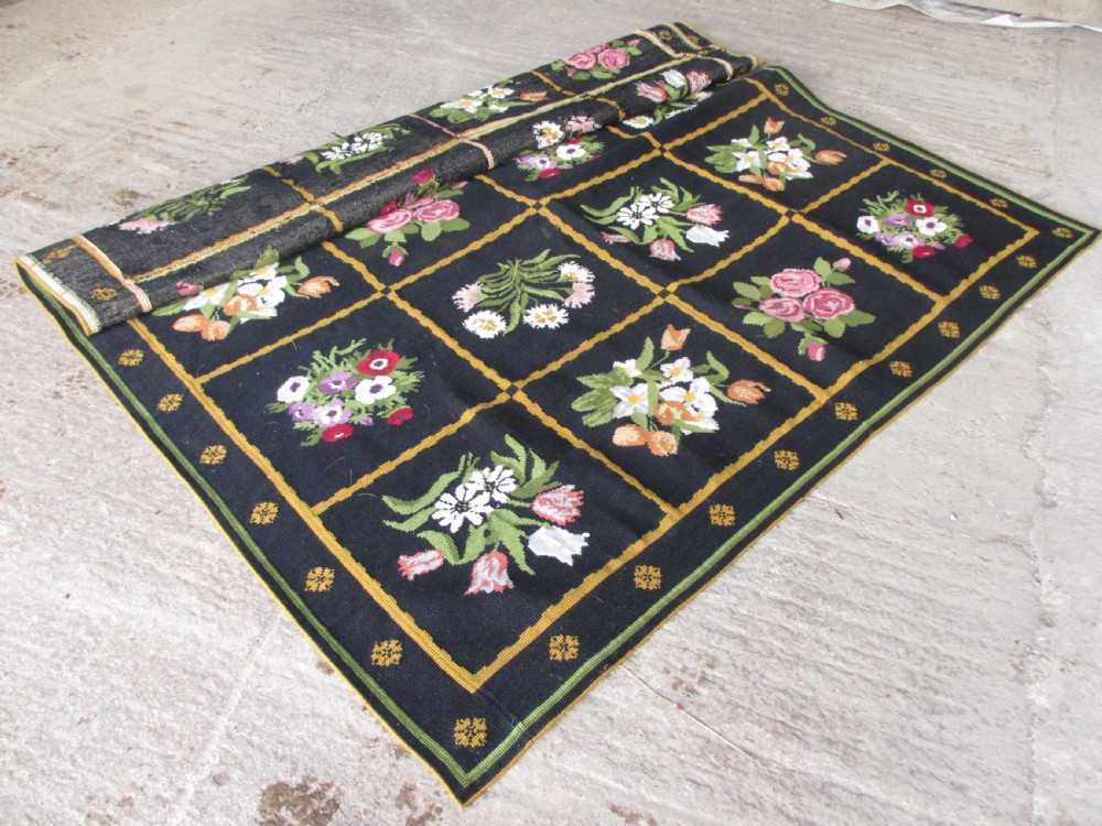 Victorian handmade floral rug  View XII