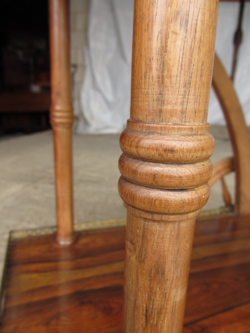 Unusual colonial rosewood drop leaf tea serving trolley  View X