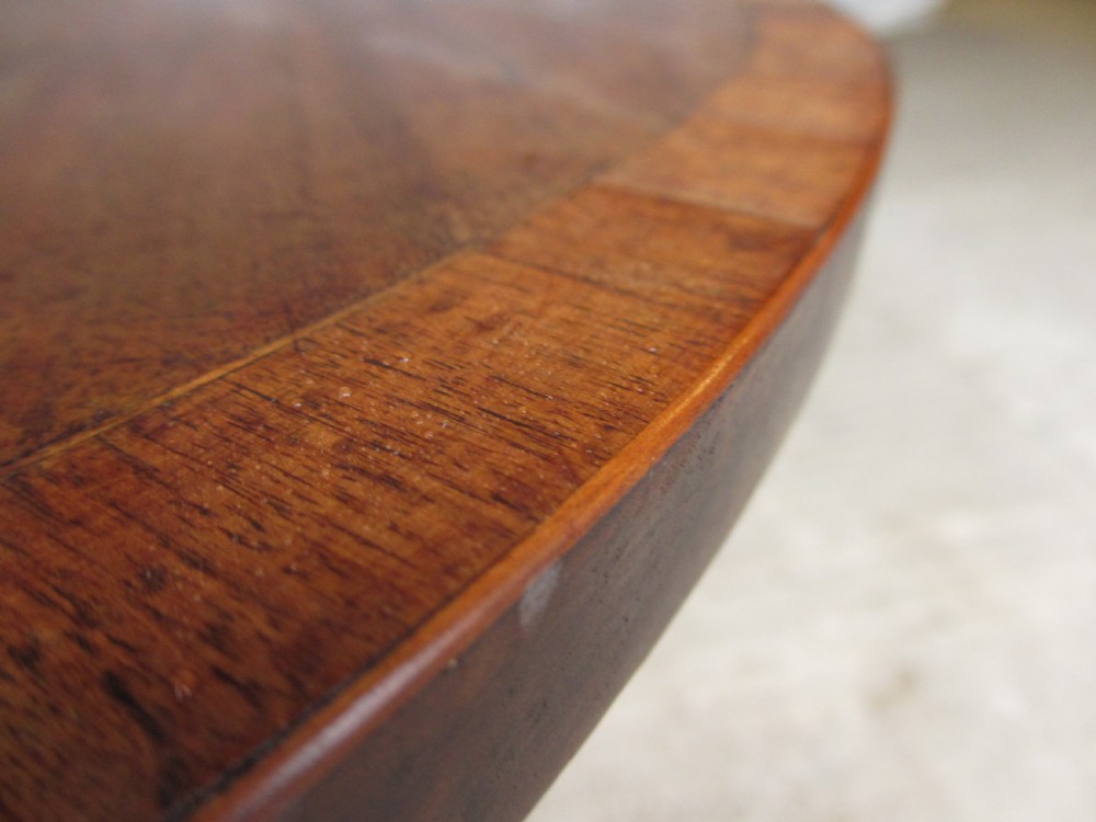 Georgian mahogany and cross banded tilt top breakfast table View IV
