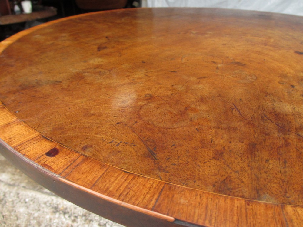 Georgian mahogany and cross banded tilt top breakfast table View V
