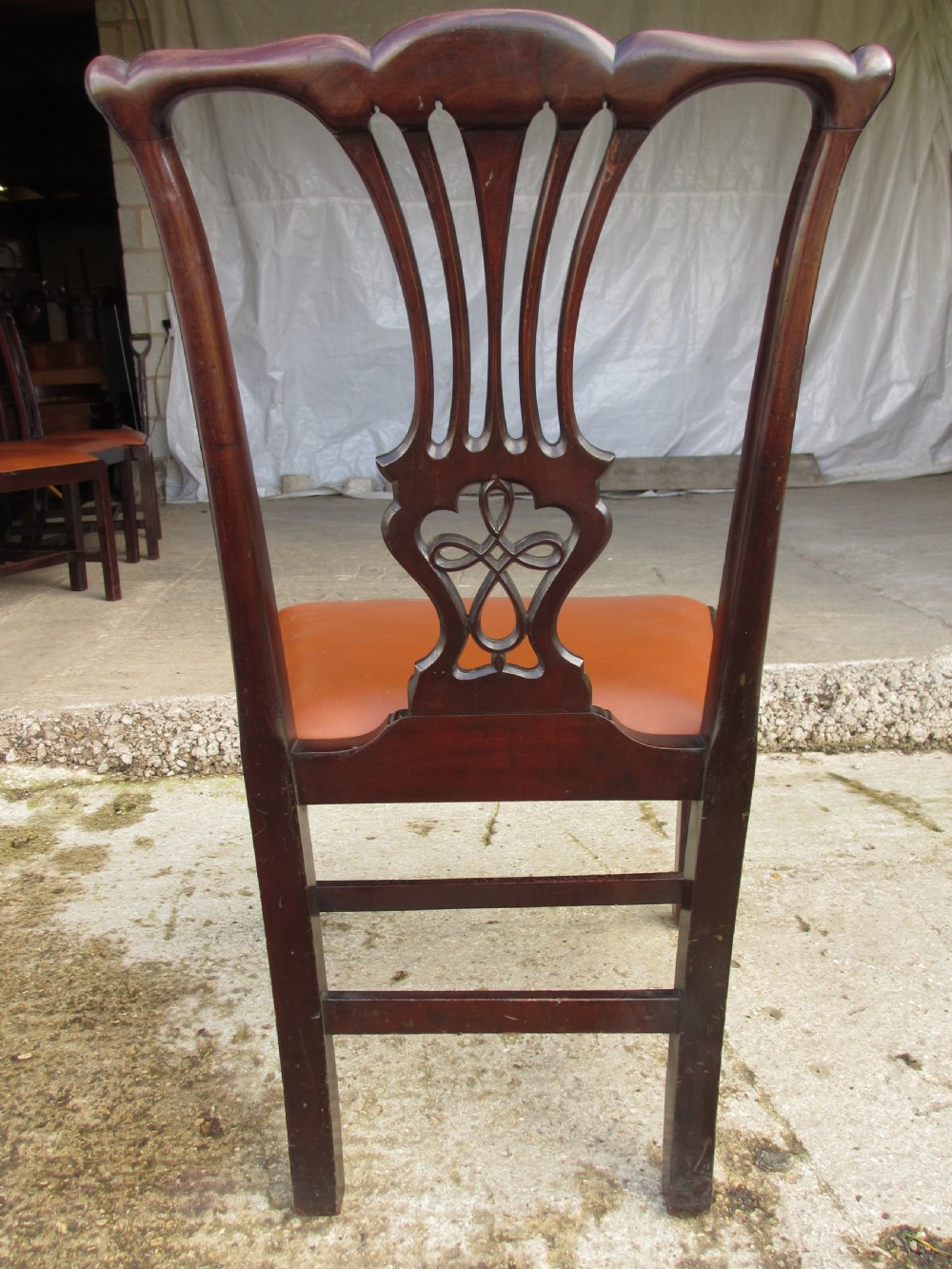 Set of four 19th century mahogany Chippendale style dining chairs  View XI