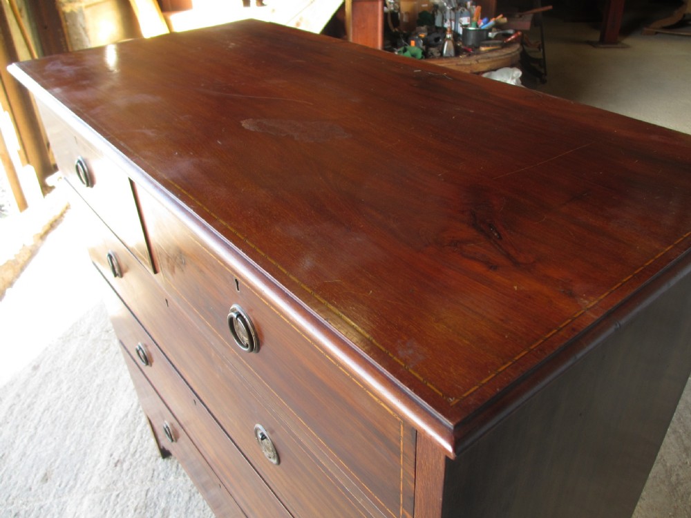 Edwardian inlaid mahogany chest of drawers View IV