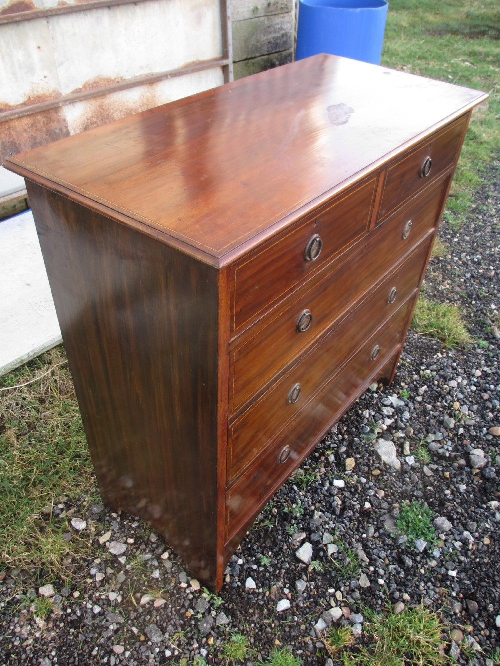 Edwardian inlaid mahogany chest of drawers View VIII