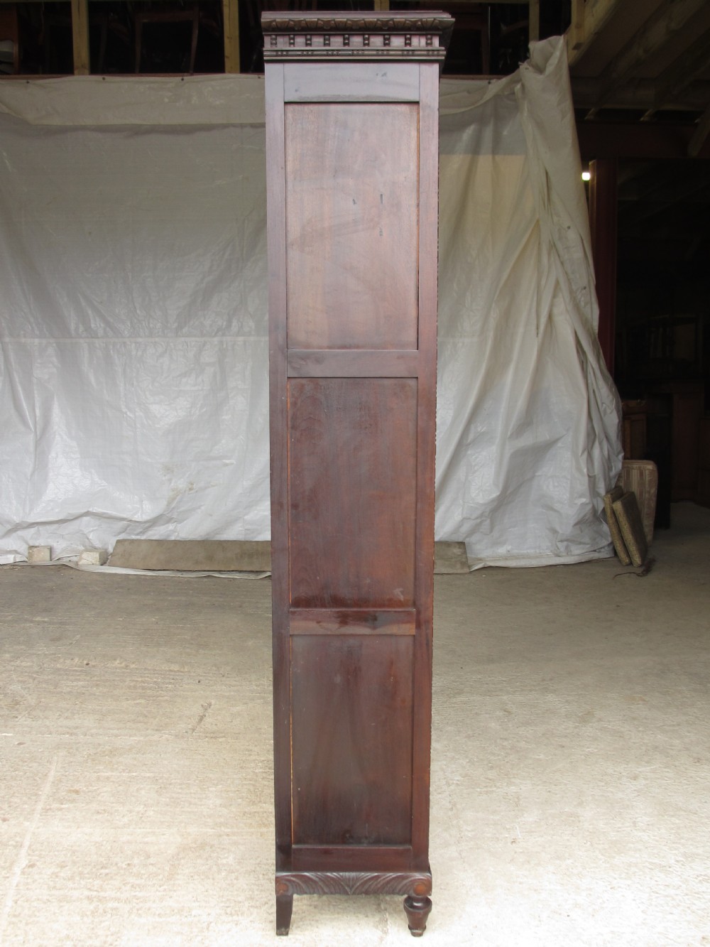 Pair of carved Brazilian mahogany glazed bookcases  View X