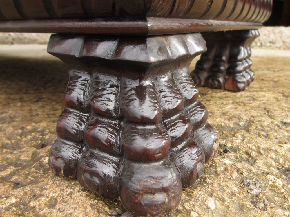 Victorian carved Brazilian mahogany hall cupboard View IX
