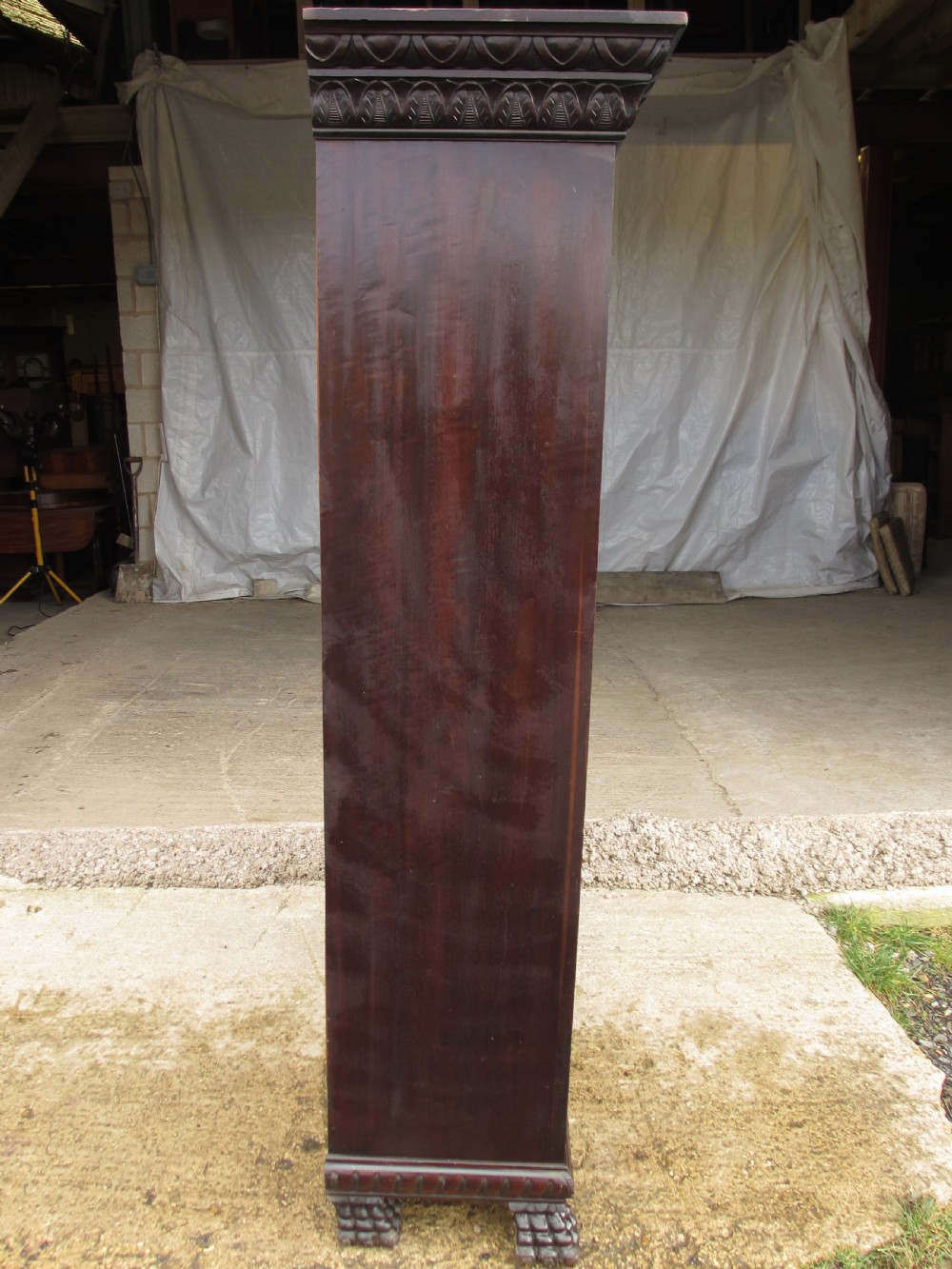 Victorian carved Brazilian mahogany hall cupboard View XI