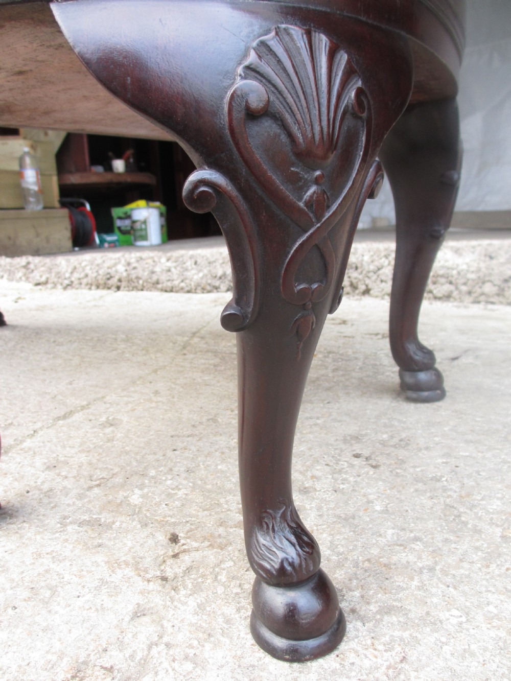 Victorian mahogany kidney shaped pedestal desk  View X