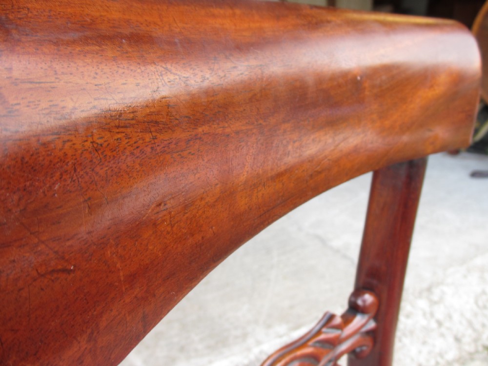 Set of four Victorian mahogany bar back dining chairs  View VII
