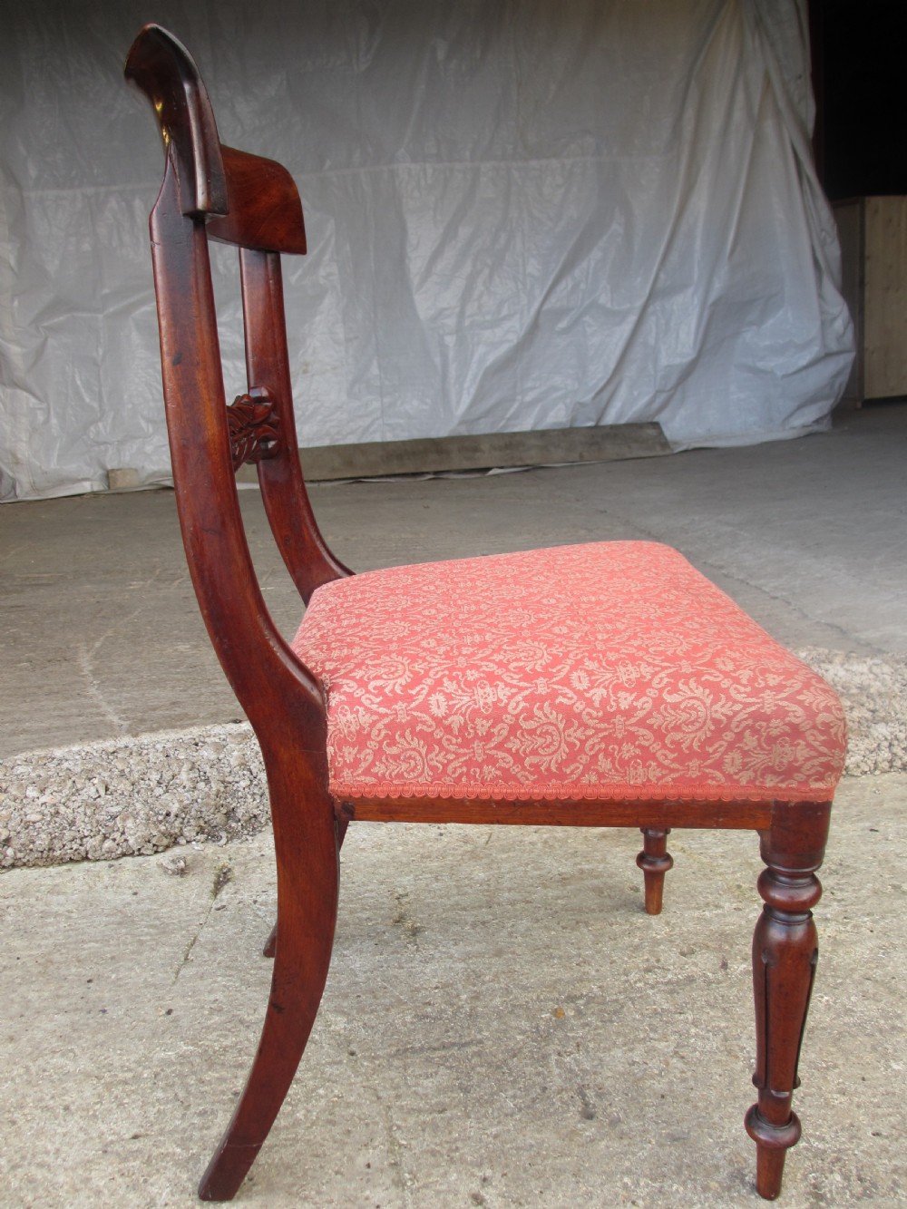 Set of four Victorian mahogany bar back dining chairs  View XI